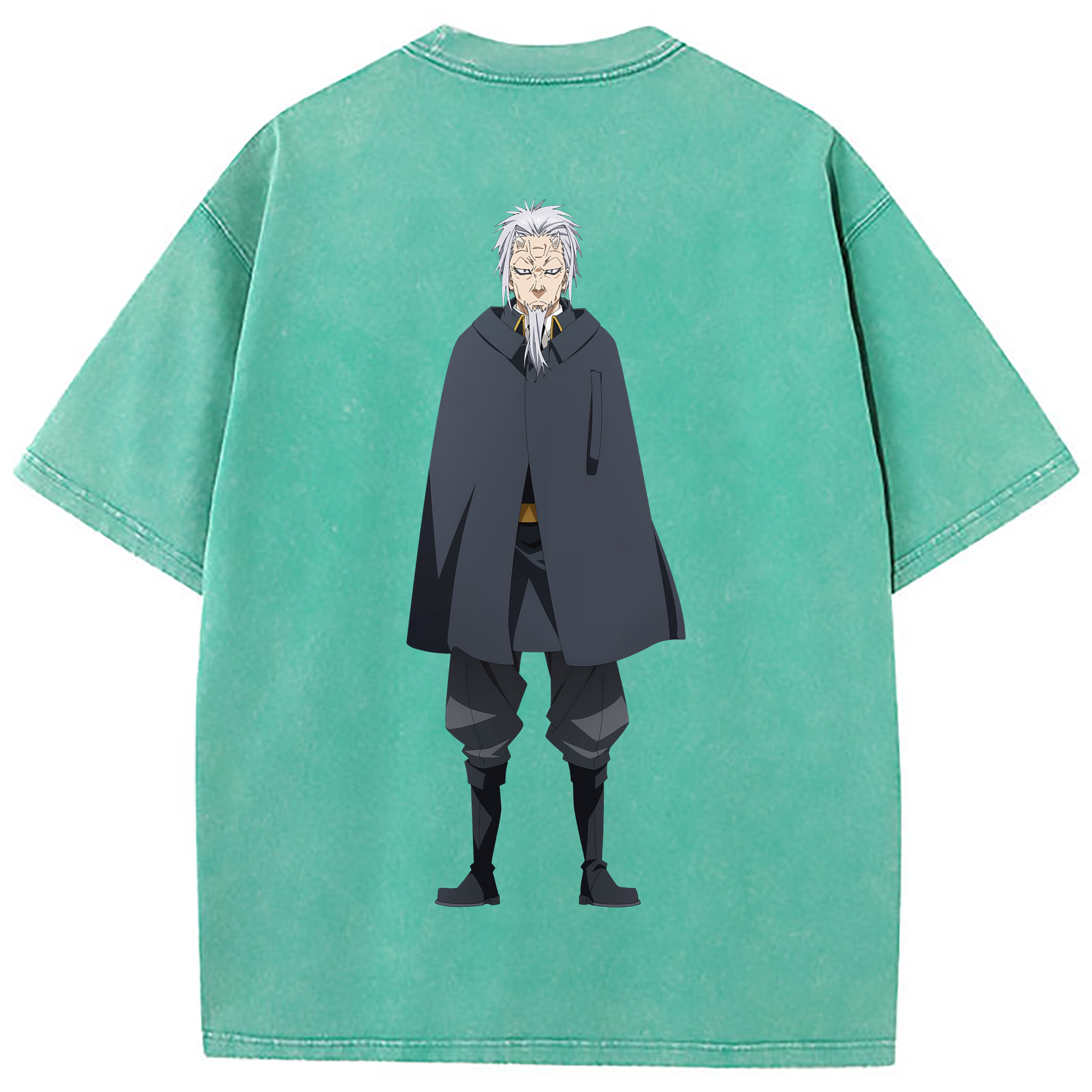 （画像用） 転スラ Regarding Reincarnated to Slime 綿100% ヴィンテージ風 半袖Tシャツ（背面プリント）